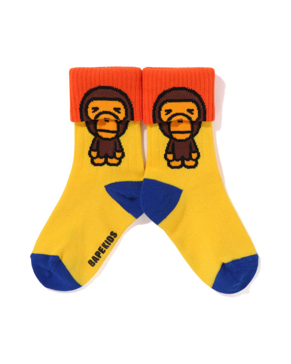 Chaussettes Bape Milo Cuffs Jaune Enfant | AUK-82678451