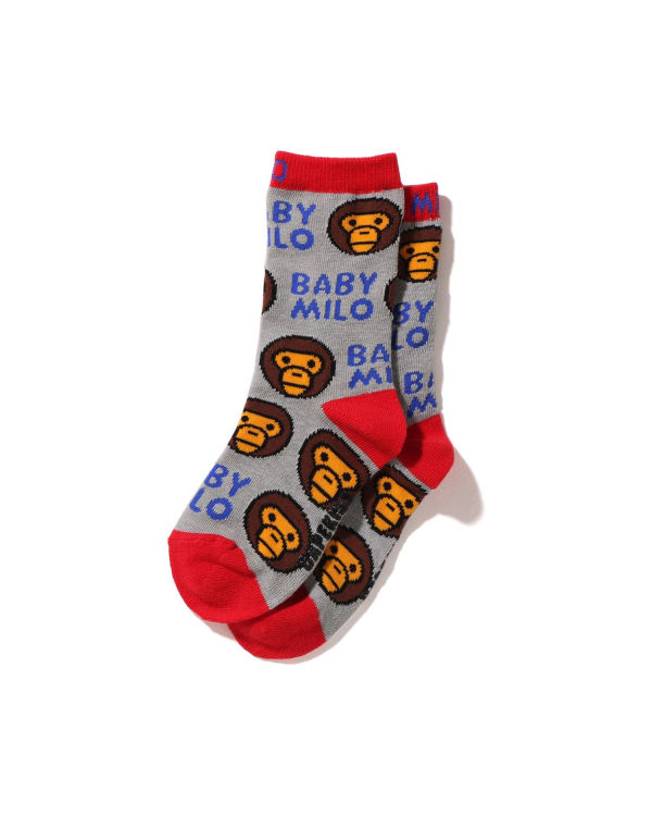 Chaussettes Bape Milo Pattern Grise Enfant | IAA-09680186