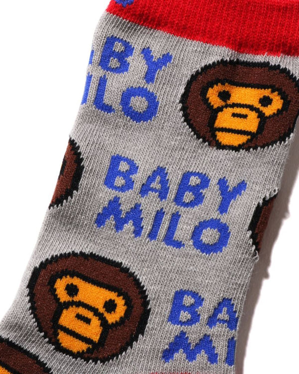 Chaussettes Bape Milo Pattern Grise Enfant | IAA-09680186