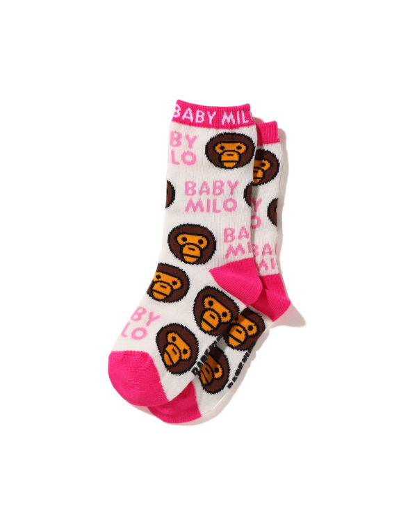 Chaussettes Bape Milo Pattern Blanche Enfant | PKG-86905679