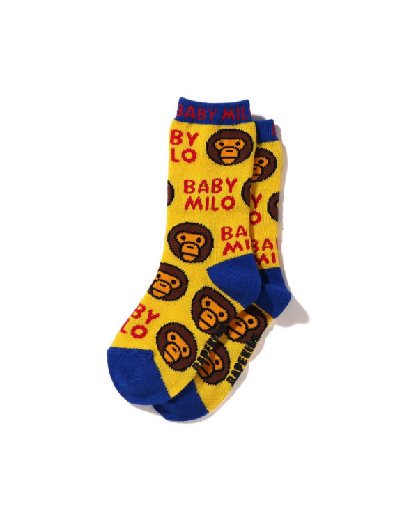 Chaussettes Bape Milo Pattern Jaune Enfant | OAV-64460200