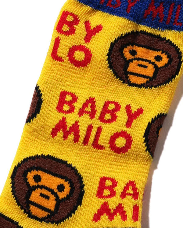 Chaussettes Bape Milo Pattern Jaune Enfant | OAV-64460200