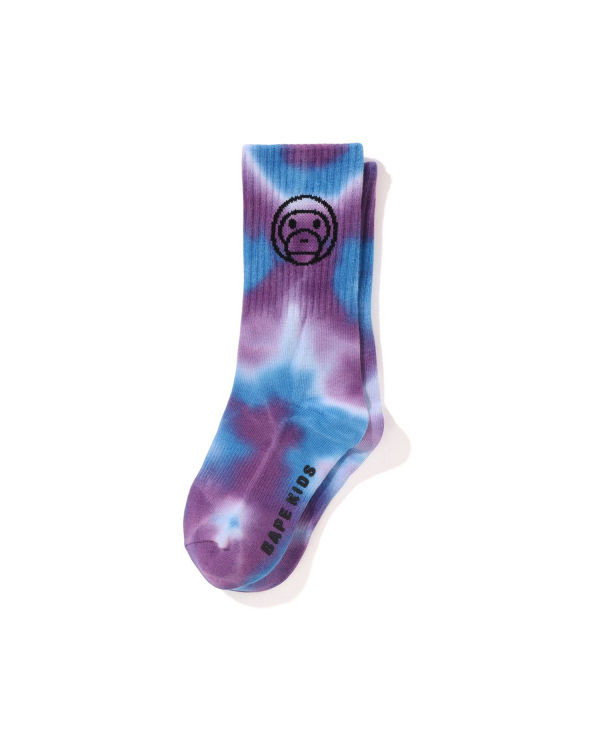 Chaussettes Bape Milo Dyed Rib Bleu Enfant | WDT-87096113