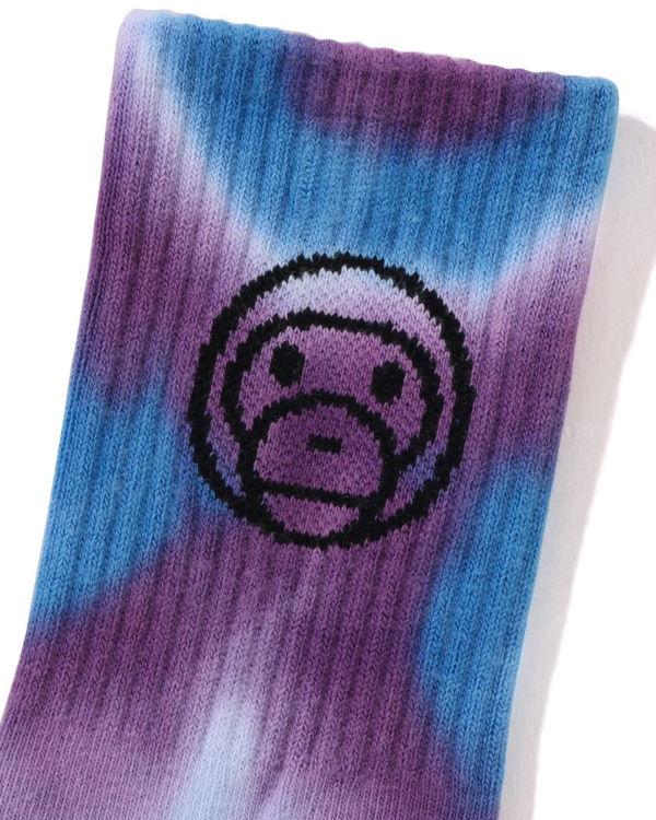 Chaussettes Bape Milo Dyed Rib Bleu Enfant | WDT-87096113