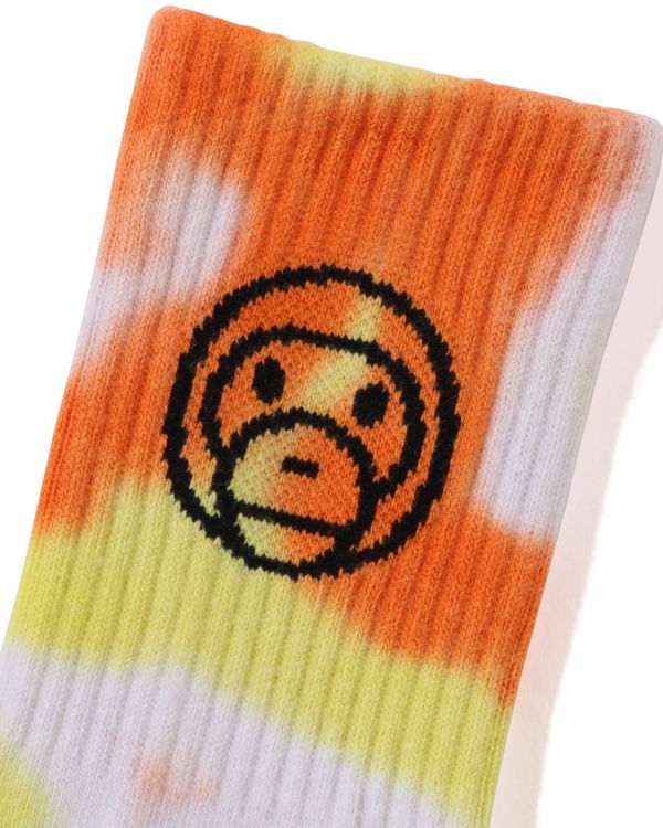 Chaussettes Bape Milo Dyed Rib Orange Enfant | HGE-05761159