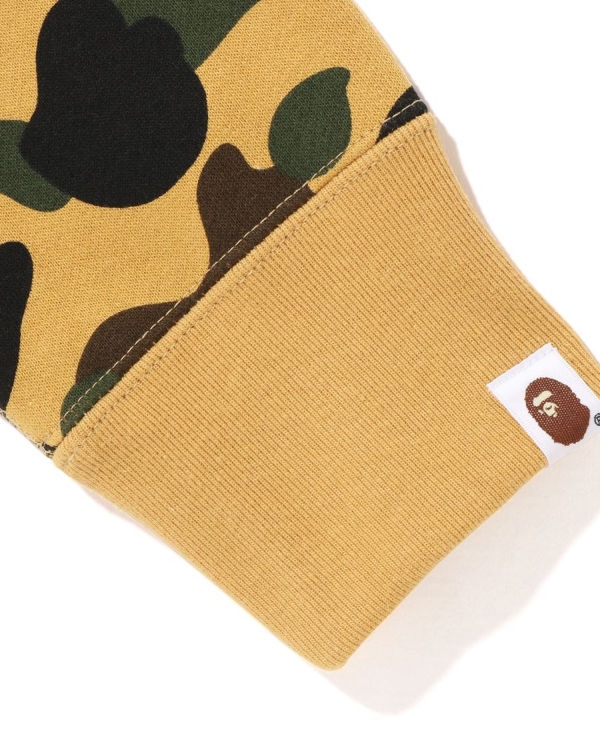 Sweats Bape 1st Camo Crewneck Jaune Homme | FXN-08170555