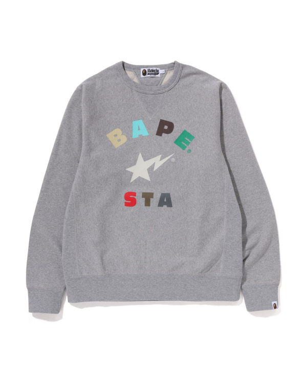 Sweats Bape STA Crewneck Grise Homme | IGY-73237870