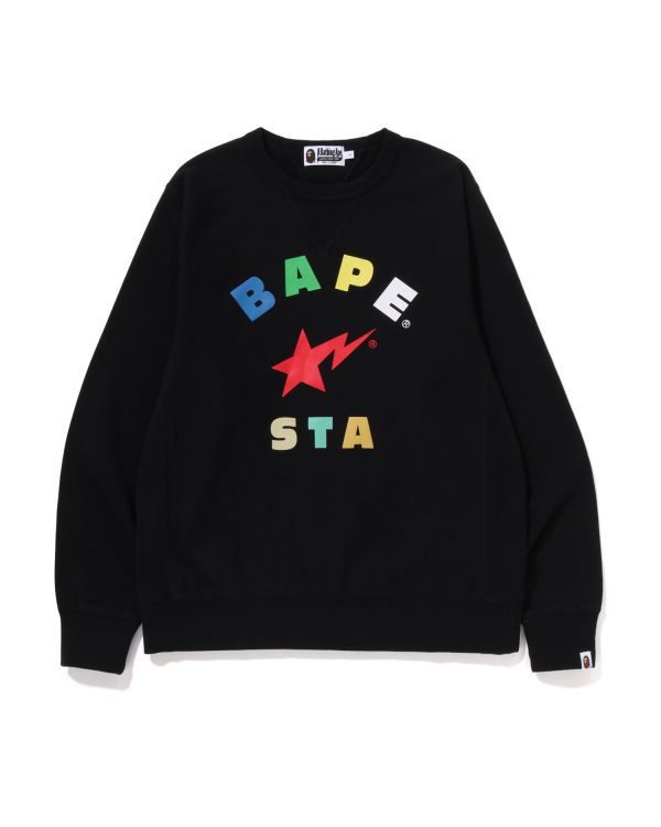 Sweats Bape STA Crewneck Noir Homme | ACM-25821444