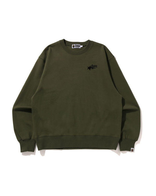 Sweats Bape STA Logo Relaxed Fit Crewneck Vert Homme | KLI-44743639