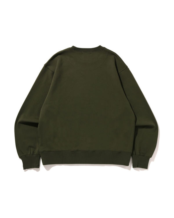 Sweats Bape STA Logo Relaxed Fit Crewneck Vert Homme | KLI-44743639