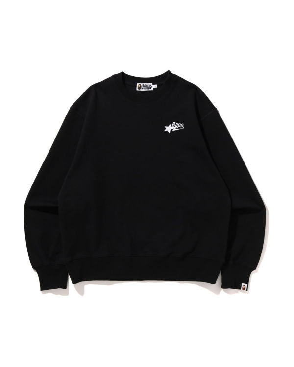 Sweats Bape STA Logo Relaxed Fit Crewneck Noir Homme | GIK-96423444