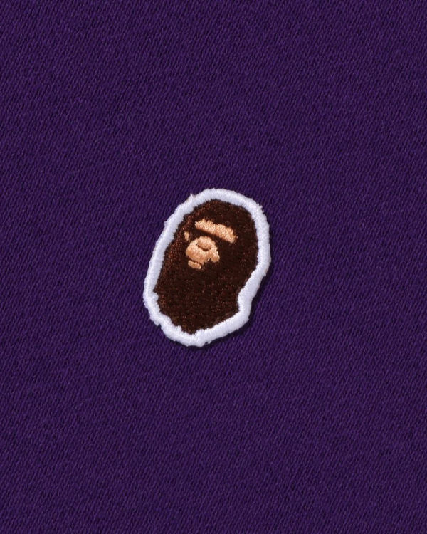 Sweats Bape Ape Head One Point Relaxed Fit Crewneck Violette Homme | GHM-32535892