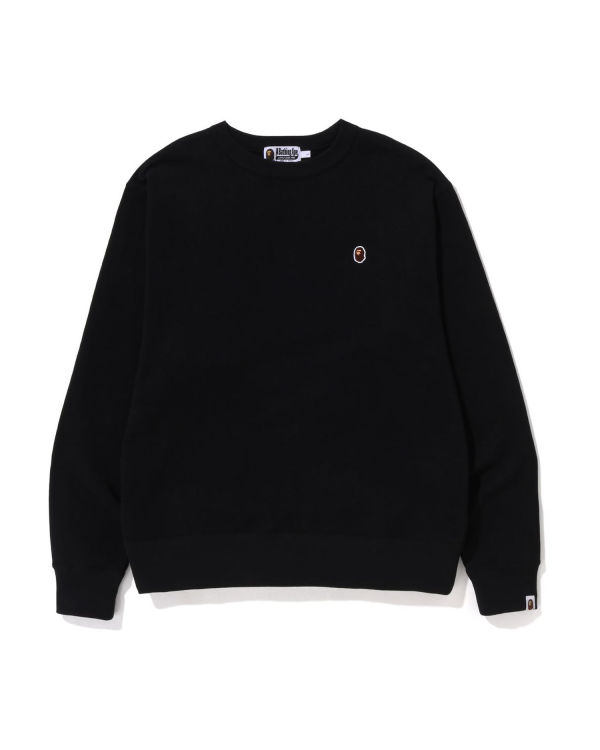 Sweats Bape Ape Head One Point Relaxed Fit Crewneck Noir Homme | HRT-32333601