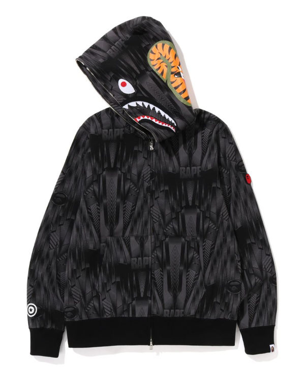 Sweat à Capuche Bape Speed Racer Shark Full Zip Noir Homme | GQJ-94277587