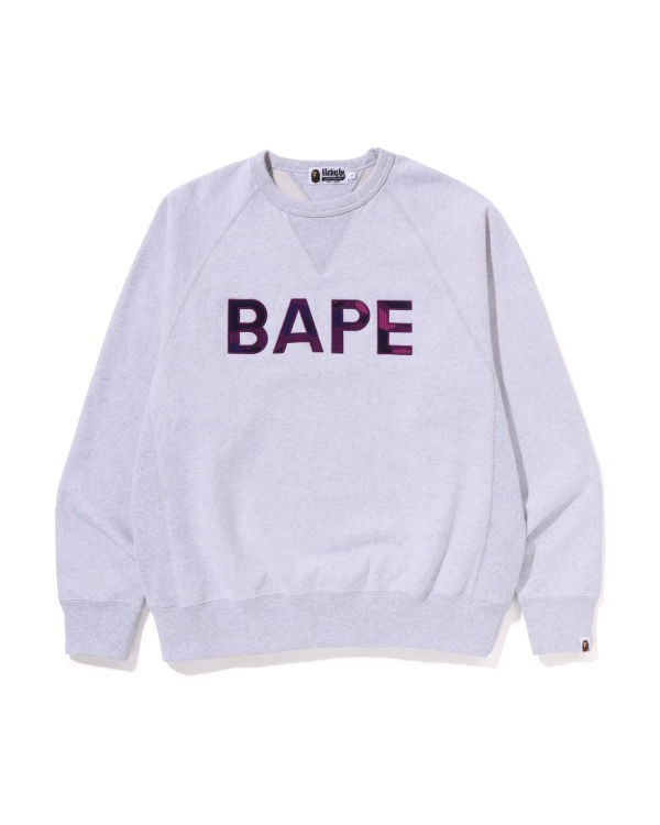 Sweats Bape Patch Relaxed Fit Crewneck Grise Homme | WNV-58272962