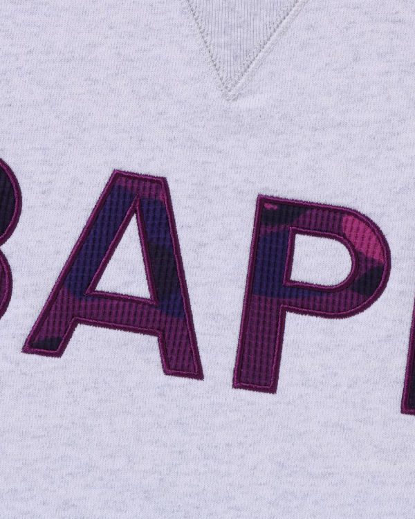 Sweats Bape Patch Relaxed Fit Crewneck Grise Homme | WNV-58272962