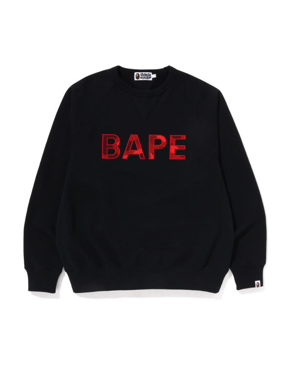 Sweats Bape Patch Relaxed Fit Crewneck Noir Homme | ZXF-81347832