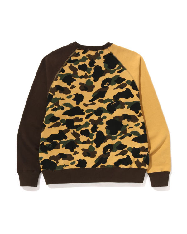 Sweats Bape 1st Camo Crazy Bathing Ape Relaxed Fit Crewneck Jaune Homme | ANB-24863810