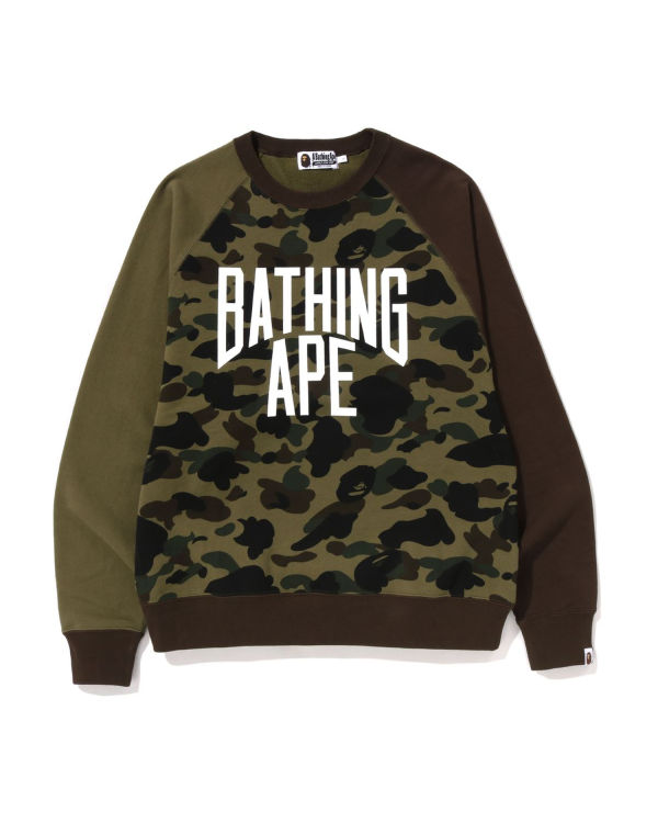 Sweats Bape 1st Camo Crazy Bathing Ape Relaxed Fit Crewneck Vert Homme | YYL-71290281