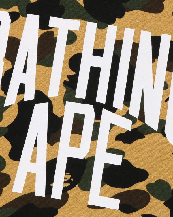 Sweats Bape 1st Camo Crazy Bathing Ape Relaxed Fit Crewneck Jaune Homme | ANB-24863810