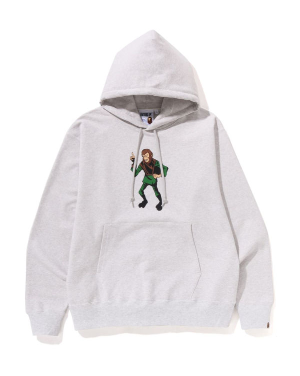 Sweat à Capuche Bape Ape Relaxed Fit Pullover Grise Homme | ZDS-84298910