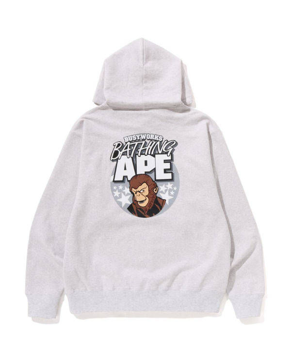 Sweat à Capuche Bape Ape Relaxed Fit Pullover Grise Homme | ZDS-84298910