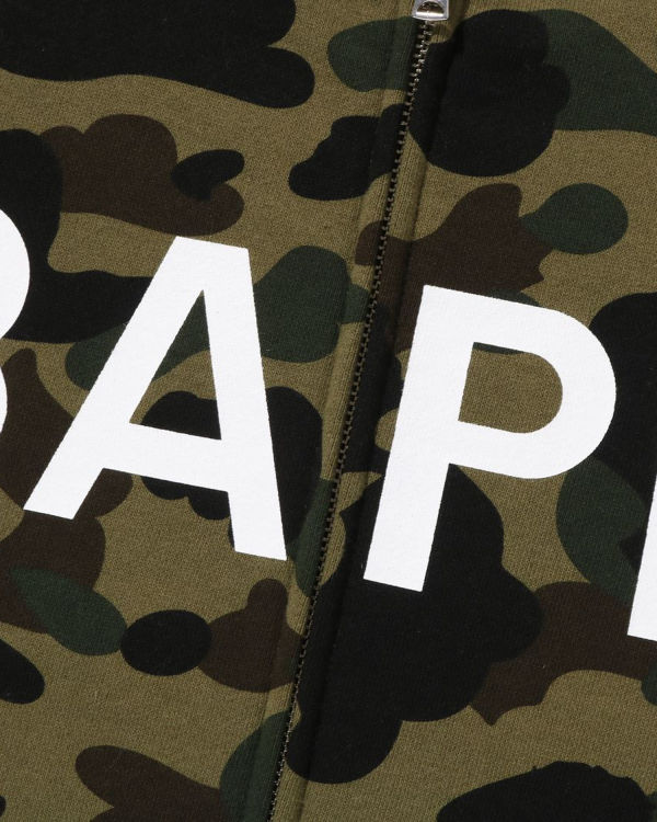 Sweat à Capuche Bape 1st Camo Balaclava Full Zip Vert Homme | NAV-60180935