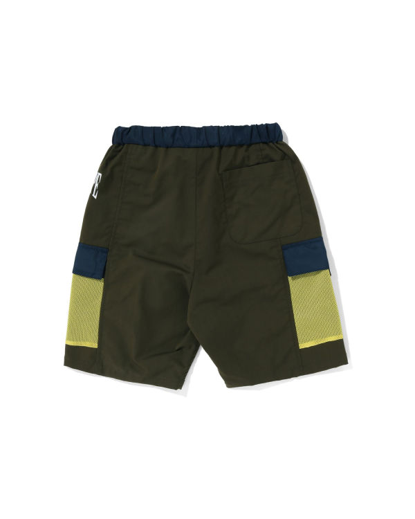 Shorts Bape Mesh Pocket Vert Foncé Enfant | QOI-05281655