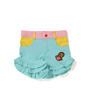 Shorts Bape Strawberry Milo Frill Bleu Jaune Rose Enfant | COK-39768002