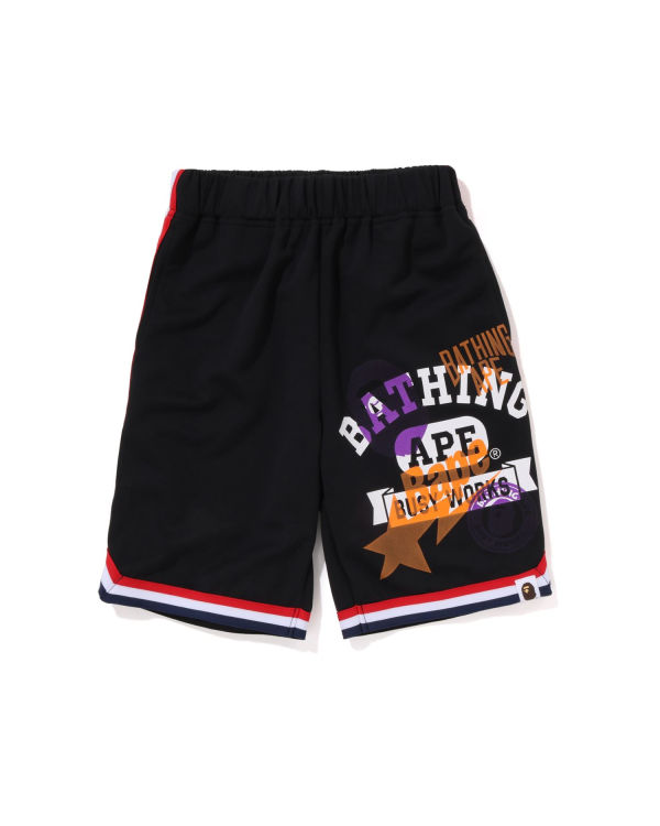 Shorts Bape Multi Print Basketball Noir Enfant | YBE-64270924