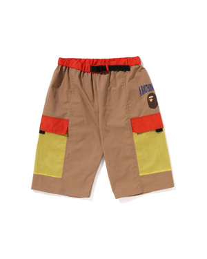 Shorts Bape Mesh Pocket Beige Enfant | PIB-50270658