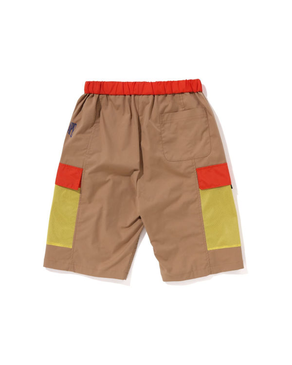 Shorts Bape Mesh Pocket Beige Enfant | PIB-50270658