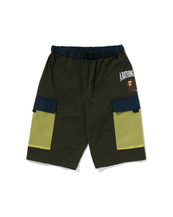 Shorts Bape Mesh Pocket Vert Foncé Enfant | BSI-35460674