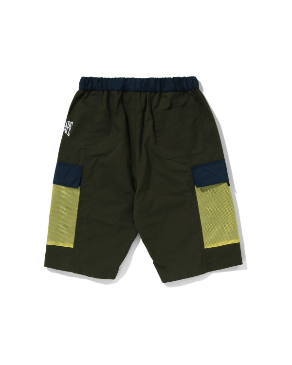 Shorts Bape Mesh Pocket Vert Foncé Enfant | BSI-35460674