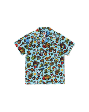 Chemises Bape Milo Mixed Fruit Open Collar S/S Bleu Clair Enfant | DPK-93858544