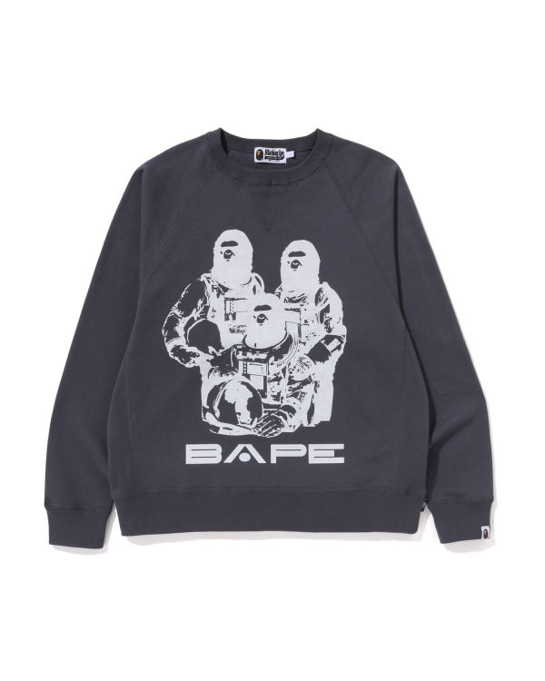 Sweats Bape Relaxed Fit Crewneck Grise Foncé Homme | MCH-42785543