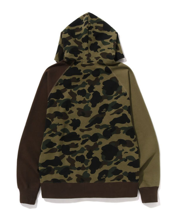 Sweat à Capuche Bape 1st Camo Crazy College Full Zip Vert Homme | JNV-28132905