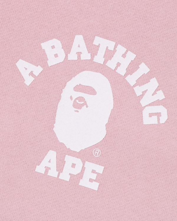 Sweat à Capuche Bape College Relaxed Fit Full Zip Rose Homme | PBX-62515999