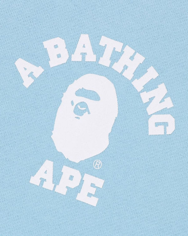 Sweat à Capuche Bape College Relaxed Fit Full Zip Bleu Clair Homme | ZLK-03307428