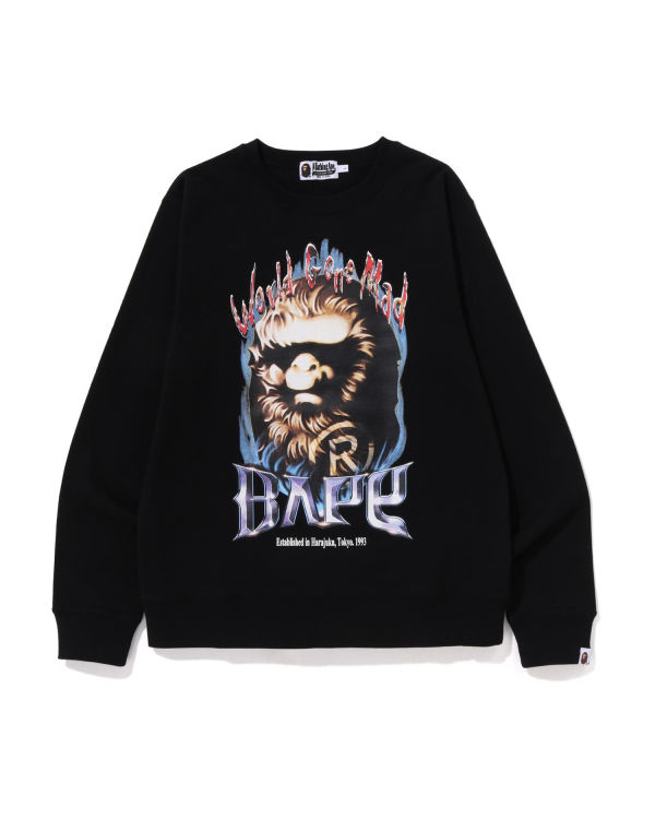 Sweats Bape Ape Head Crewneck Noir Homme | MSQ-72520590