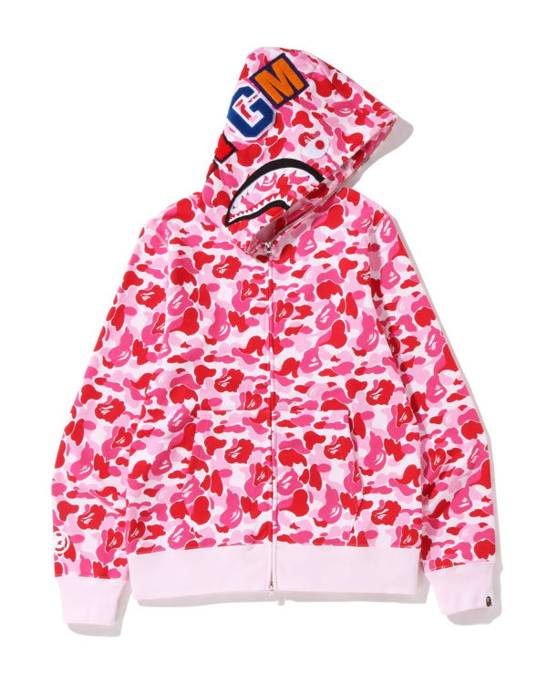 Sweat à Capuche Bape ABC Camo Shark Full Zip Rose Homme | CPM-15135133