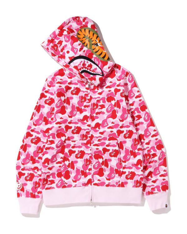 Sweat à Capuche Bape ABC Camo Shark Full Zip Rose Homme | CPM-15135133