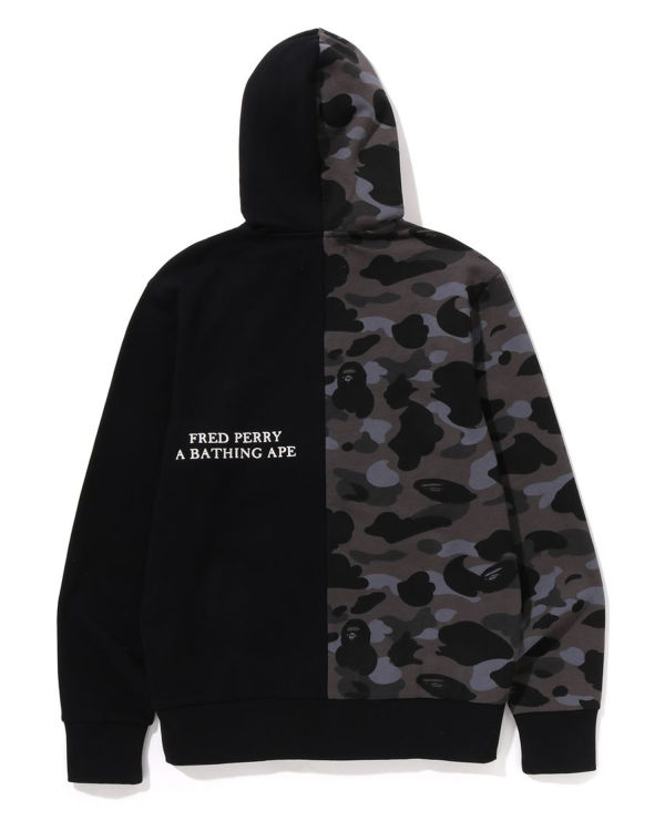 Sweat à Capuche Bape X Fred Perry Color Camo Zip Noir Homme | CNK-77454439