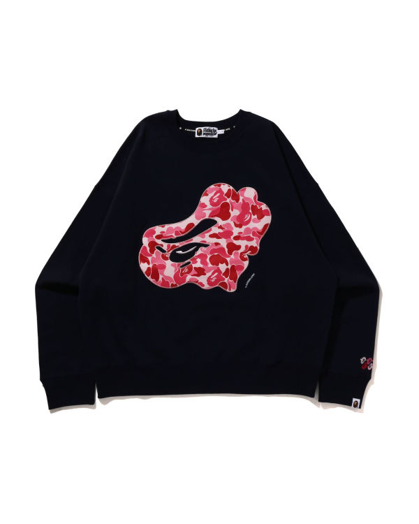 Sweats Bape ABC Camo Patch Relaxed Fit Crewneck Bleu Marine Bleu Homme | SDF-69559149