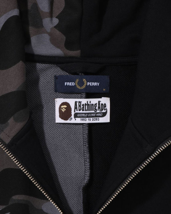 Sweat à Capuche Bape X Fred Perry Color Camo Zip Noir Homme | CNK-77454439