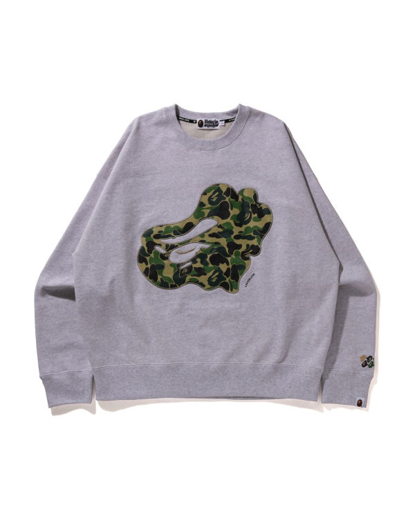 Sweats Bape ABC Camo Patch Relaxed Fit Crewneck Grise Homme | MYX-04477475