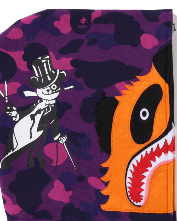 Sweat à Capuche Bape Color Camo Panda Full Zip Violette Homme | GAO-22440532