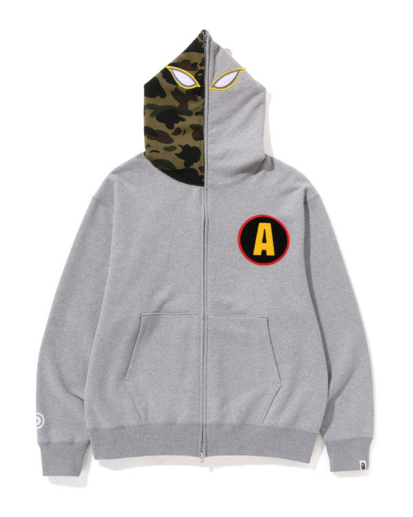 Sweat à Capuche Bape Shadow Relaxed Fit Full Zip Grise Homme | XUT-10482399