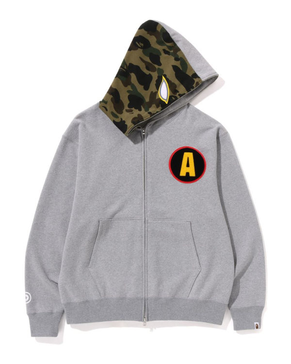 Sweat à Capuche Bape Shadow Relaxed Fit Full Zip Grise Homme | XUT-10482399