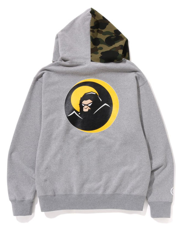 Sweat à Capuche Bape Shadow Relaxed Fit Full Zip Grise Homme | XUT-10482399